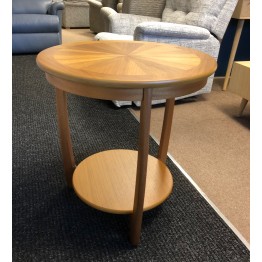  SHOWROOM CLEARANCE ITEM - Nathan Furniture 5344 Large Sunburst Top Round Lamp Table - ONLY ONE LEFT !!
