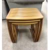  SHOWROOM CLEARANCE ITEM - Nathan Classic Burlington Nest of Tables - Teak Finish - 5634 - ONLY ONE LEFT
