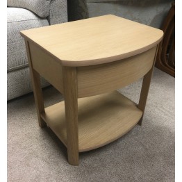  SHOWROOM CLEARANCE ITEM - Nathan Furniture Shades 5905 Shaped Lamp Table with Drawer - ONLY ONE LEFT !!