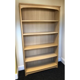  SHOWROOM CLEARANCE ITEM - Nathan Furniture 8991 Tall Double Bookcase in Oak - ONLY ONE LEFT !!