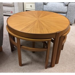 5604 Nathan Classic Sunburst Trinity Nest of 3 Tables - LIMITED NUMBERS AVAILABLE