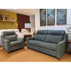  SHOWROOM CLEARANCE ITEM - Parker Knoll Alina Sofa & Power Plus Recliner Chair