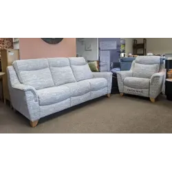  SHOWROOM CLEARANCE ITEM - Parker Knoll Manhattan Sofa & Power Recliner Chair with Adjustable Headrest & Lumbar & Heated Seat