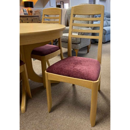  SHOWROOM CLEARANCE ITEM - Shadows Furniture 115 Extending Table & Four 225 Ladderback Chairs