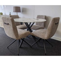 SHOWROOM CLEARANCE ITEM - Shankar Table & 4 Chairs - Ideal for Kitchen 