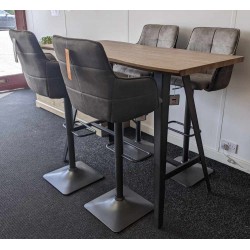  SHOWROOM CLEARANCE ITEM - Shankar Bar Table & 4 Bar Stools - Ideal for Kitchen Diners