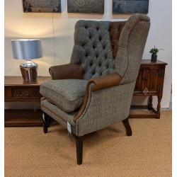  SHOWROOM CLEARANCE ITEM - Tetrad Mackenzie Chair - Version B - in Harris Tweed fabric