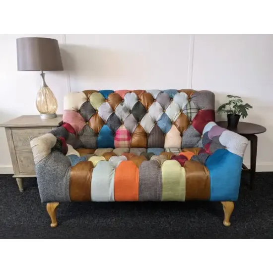  SHOWROOM CLEARANCE ITEM - Vintage Sofa Company Bamford Club Patchwork 2 Seater Sofa 