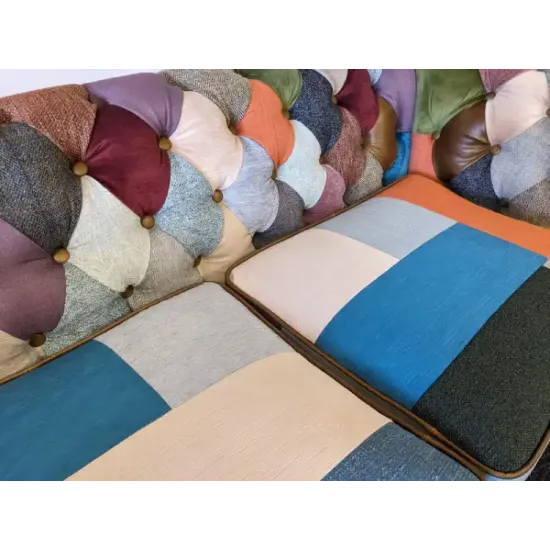  SHOWROOM CLEARANCE ITEM - Vintage Sofa Company Rutland Harlequin Patchwork 2 str Sofa 