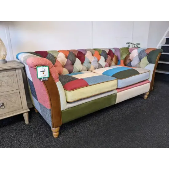  SHOWROOM CLEARANCE ITEM - Vintage Sofa Company Rutland Harlequin Patchwork 2 str Sofa 