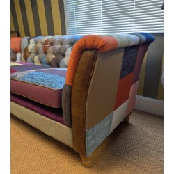  SHOWROOM CLEARANCE ITEM - Vintage Sofa Company Rutland Harlequin Patchwork 2 str Sofa 