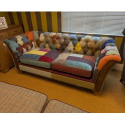  SHOWROOM CLEARANCE ITEM - Vintage Sofa Company Rutland Harlequin Patchwork 2 str Sofa 