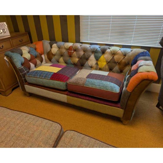  SHOWROOM CLEARANCE ITEM - Vintage Sofa Company Rutland Harlequin Patchwork 2 str Sofa 