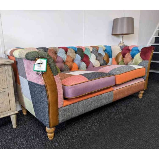 SHOWROOM CLEARANCE ITEM - Vintage Sofa Company Rutland Harlequin Patchwork 2 str Sofa SHOWROOM CLEARANCE ITEM - Vintage Sofa Company Rutland Harlequin Patchwork 2 str Sofa