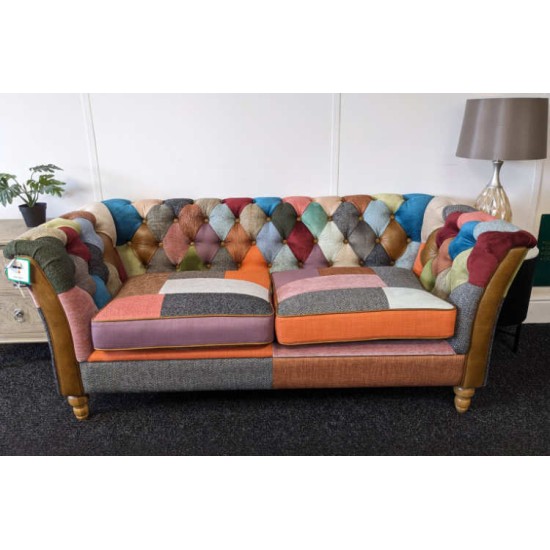 SHOWROOM CLEARANCE ITEM - Vintage Sofa Company Rutland Harlequin Patchwork 2 str Sofa SHOWROOM CLEARANCE ITEM - Vintage Sofa Company Rutland Harlequin Patchwork 2 str Sofa