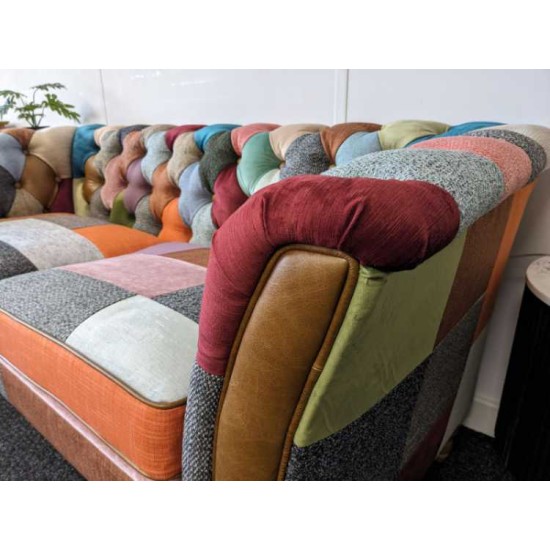 SHOWROOM CLEARANCE ITEM - Vintage Sofa Company Rutland Harlequin Patchwork 2 str Sofa SHOWROOM CLEARANCE ITEM - Vintage Sofa Company Rutland Harlequin Patchwork 2 str Sofa