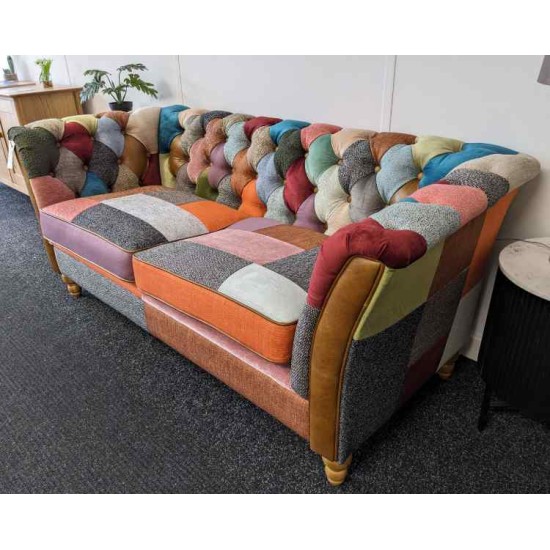 SHOWROOM CLEARANCE ITEM - Vintage Sofa Company Rutland Harlequin Patchwork 2 str Sofa SHOWROOM CLEARANCE ITEM - Vintage Sofa Company Rutland Harlequin Patchwork 2 str Sofa