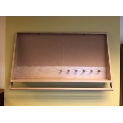  SHOWROOM CLEARANCE ITEM - Wall Board with Cork Panel with Shelf & Key Hooks
