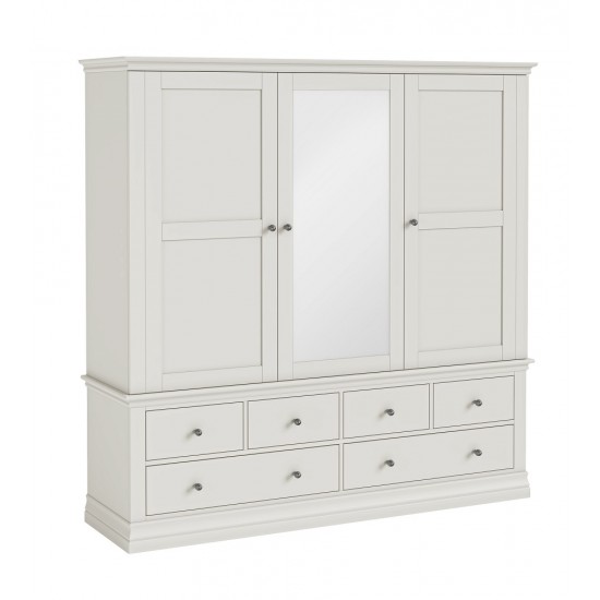 Corndell Bordeaux Triple Wardrobe with 6 Drawers