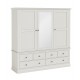 Corndell Bordeaux Triple Wardrobe with 6 Drawers