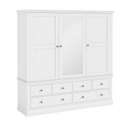 Corndell Bordeaux Triple Wardrobe with 6 Drawers