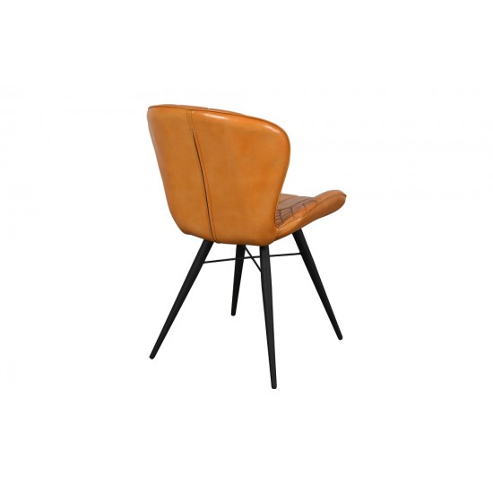 Corndell Leather Amory Dining Chair - 72101 Mustard