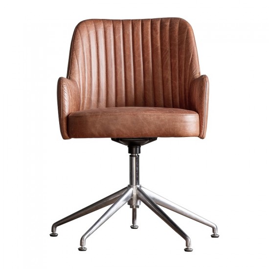 Curie Swivel Chair - Vintage Brown
