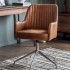 Curie Swivel Chair - Vintage Brown