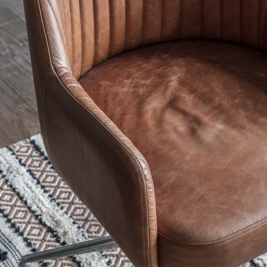 Curie Swivel Chair - Vintage Brown