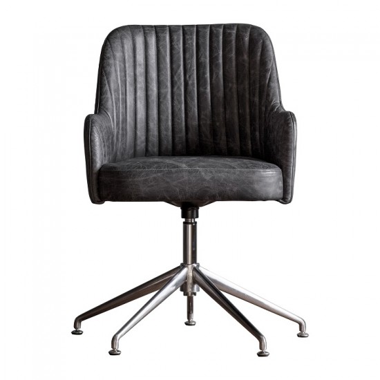 Curie Swivel Chair - Antique Ebony