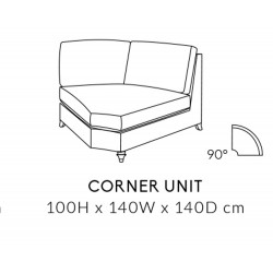 Duresta Harvard Corner Unit - MODULAR ITEM - 90 Degree