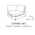 Duresta Harvard Corner Unit - MODULAR ITEM - 90 Degree