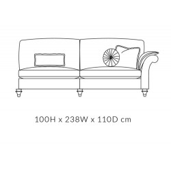 Duresta Harvard Large End Unit - MODULAR ITEMS - Left Hand Facing arm or Right Hand Facing arm