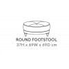 Duresta Harvard Circular Footstool - FREE FOOTSTOOL OFFER UNTIL 31st AUGUST 2022!