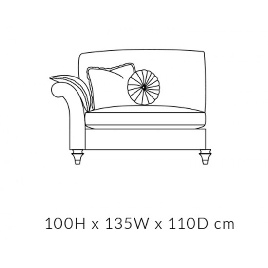 Duresta Harvard Small End Unit - MODULAR ITEMS - Left Hand Facing arm or Right Hand Facing arm