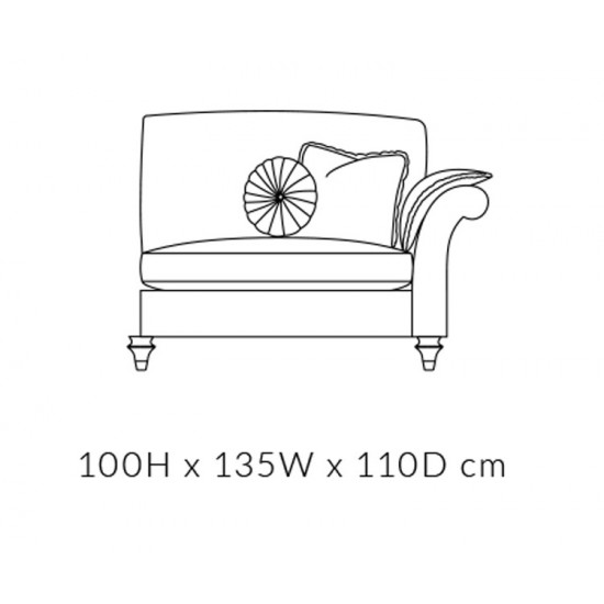 Duresta Harvard Small End Unit - MODULAR ITEMS - Left Hand Facing arm or Right Hand Facing arm