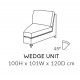 Duresta Harvard Wedge Unit - MODULAR ITEM - 45 Degree