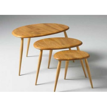 Ercol Furniture 7354 nest of tables - Ercol pebble nest - Get £££s of Love2Shop vouchers when you order this with us. 