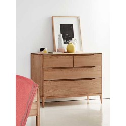 Ercol Rimini 3283 4 drawer low wide chest  - IN STOCK AND AVAILABLE WITH FREE DELIVERY - FREE LOVE TO SHOP VOUCHERS FOR ALL ORDERS PLACED THIS MONTH. 