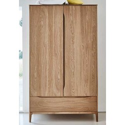 Ercol Rimini 3286 2 door wardrobe - IN STOCK AND AVAILABLE WITH FREE DELIVERY  - FREE LOVE TO SHOP VOUCHERS FOR ALL ORDERS PLACED THIS MONTH. 