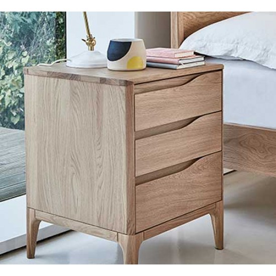 Ercol Rimini 3282 3 drawer bedside cabinet - IN STOCK AND AVAILABLE