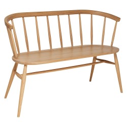 Ercol 4342 Heritage Loveseat - Quick delivery in DM (light shade) with wooden seats