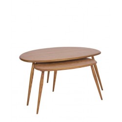 Ercol Furniture 7356G pebble coffee table nest  - FREE LOVE TO SHOP VOUCHERS FOR ALL ORDERS PLACED THIS MONTH. 