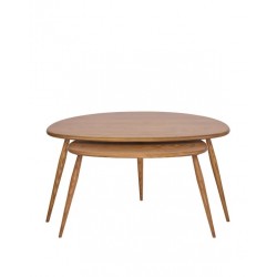Ercol Furniture 7356G pebble coffee table nest  - FREE LOVE TO SHOP VOUCHERS FOR ALL ORDERS PLACED THIS MONTH. 