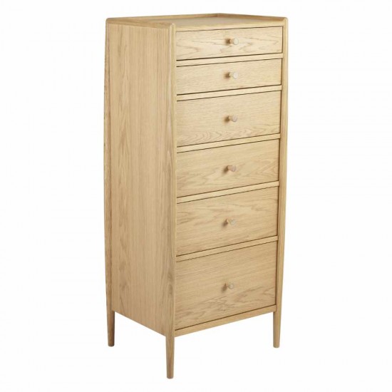 Ercol Winslow 4175 Six Drawer Tall Chest - Promotional Price Until 27th June 2024!