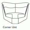 Modular Item - G Plan Firth Fabric - Square Corner unit