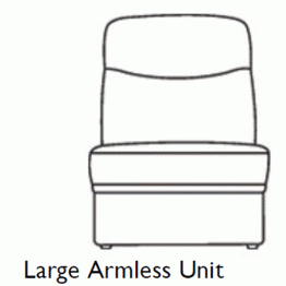 Modular Item - G Plan Firth Leather - Large armless unit