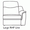 Modular Item - G Plan Firth Leather - Large RHF power recliner unit