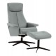 G Plan Lukas Manual Swivel Recliner Chair & Footstool 