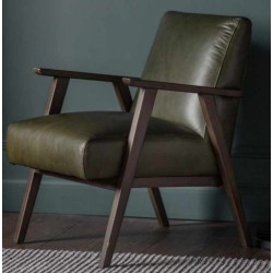 Gallery Direct Neyland Armchair - Heritage Green (leather)